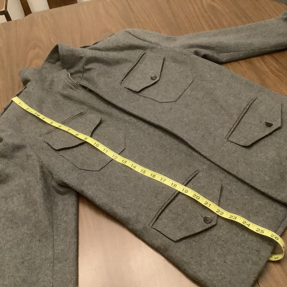 ⭐ Wool Military Jacket – Gray – Structured Epaule… - image 6